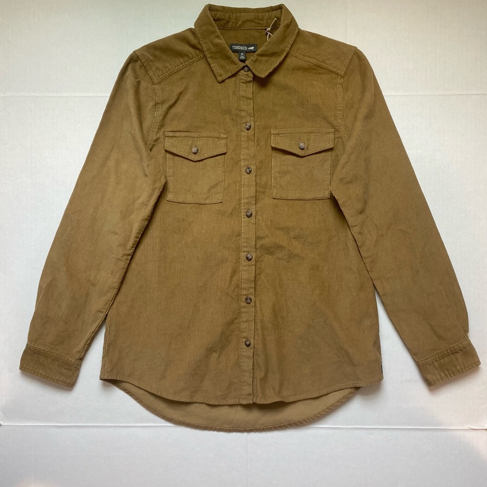 NWT TOAD & CO Scouter Cord Long Sleeve Button Up Shirt In‎ Honey Brown - Picture 3 of 12